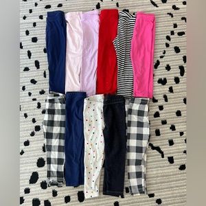 Toddler Girl Cat and Jack Leggings Bundle